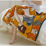 Wholesale Luxury Gauze Jacquard Bath Towel Absorbent Terry Hand Sheet Soft 100% Cotton Shower