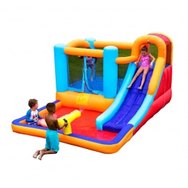 Outdoor Inflatable Water Park Water Slide on The Ground with Swimming Pool for Kids and Adults for Fun by Factory